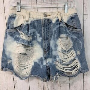 Polo Jeans Co Ralph Lauren Women's Vintage Y2K style Distressed Shorts Size 8